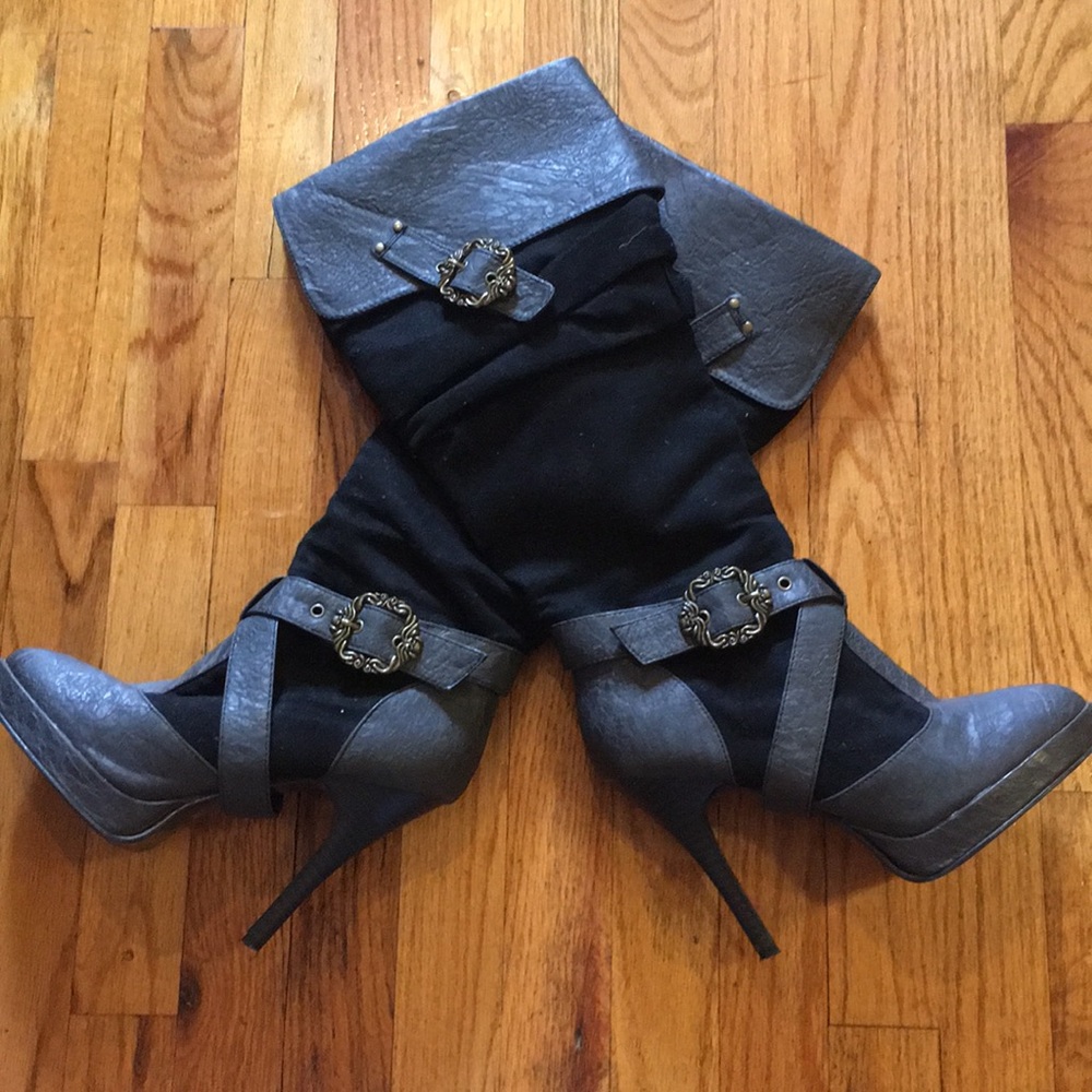 🏴‍☠️ Amazing Knee High Stiletto Pirate Boots